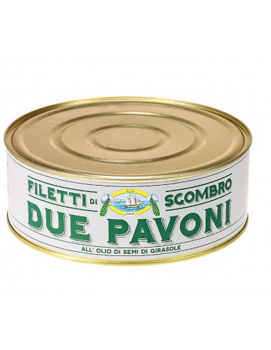 Filetti di sgombro Due Pavoni 2450g all'olio di semi di girasole