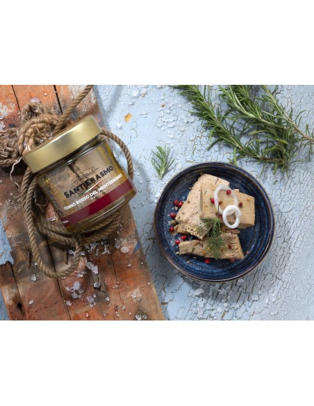 Barattolo con filetti di tonno rosso Sant'Erasmo